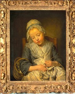 Uyuyan Genç Örgücü, c.1759 by Jean Baptiste Greuze
